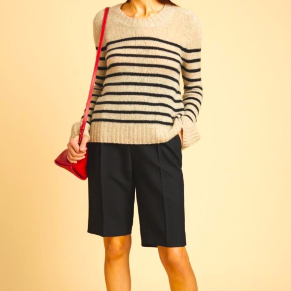 Only Mine Cream and Black Striped Sweater